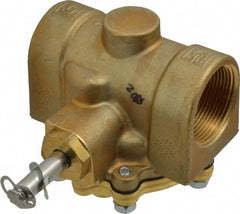 Parker - 1-1/2" Port, Two Way, Piloted Diaphragm, Brass Solenoid Valve - Normally Closed, 50 Max PSI, EPDM Seal - Eagle Tool & Supply