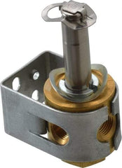 Parker - 1/8" Port, Three Way, Direct Acting, Brass Solenoid Valve - Normally Closed, 100 Max PSI, NBR Seal - Eagle Tool & Supply