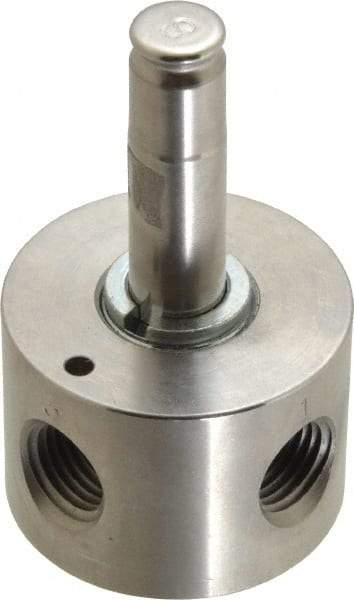Parker - 1/4" Port, Three Way, Direct Acting, Stainless Steel Solenoid Valve - Normally Closed, 125 Max PSI, NBR Seal - Eagle Tool & Supply