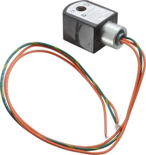 Parker - 120 Volt, 18 Coil Lead Length, Class F, Solenoid Coil - 6.0 Watt, NEMA 4X Enclosure, Use with Parker Skinner Gold Ring Series Valves - Eagle Tool & Supply