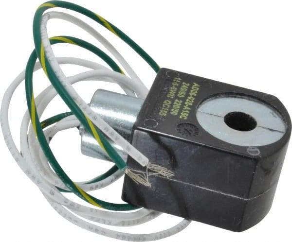 Parker - 240 Volt, 18 Coil Lead Length, Class F, Solenoid Coil - 6.0 Watt, NEMA 4X Enclosure, Use with Parker Skinner Gold Ring Series Valves - Eagle Tool & Supply