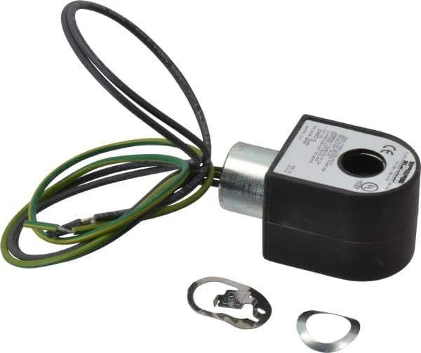 Parker - 240 Volt, 18 Coil Lead Length, Class H, Solenoid Coil - 11.0 Watt, NEMA 4X Enclosure, Use with Parker Skinner Gold Ring Series Valves - Eagle Tool & Supply