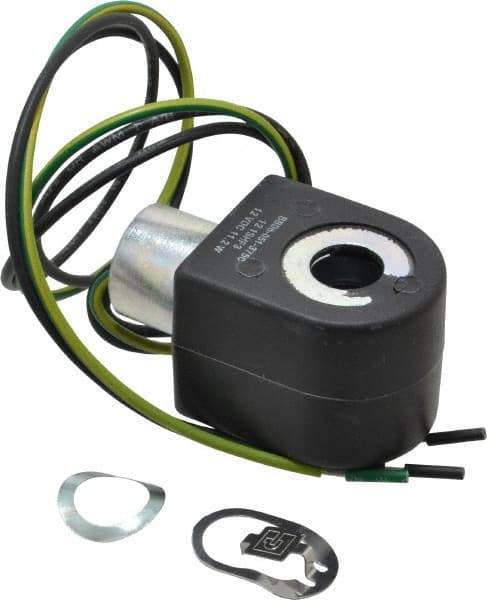 Parker - 12 Volt, 18 Coil Lead Length, Class F, Solenoid Coil - 11.5 Watt, NEMA 4X Enclosure, Use with Parker Skinner Gold Ring Series Valves - Eagle Tool & Supply