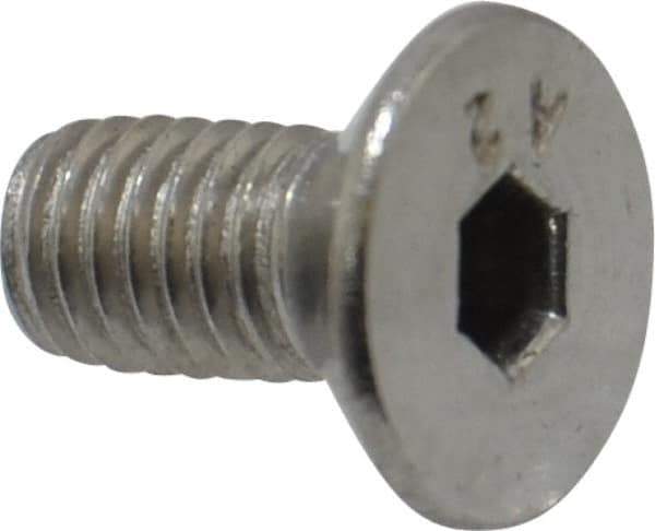 Value Collection - M5x0.80 Metric Coarse Hex Socket Drive, 90° Flat Screw - Grade 18-8 Stainless Steel, Fully Threaded, 10mm OAL - Eagle Tool & Supply