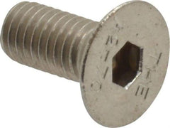 Value Collection - M5x0.80 Metric Coarse Hex Socket Drive, 90° Flat Screw - Grade 18-8 Stainless Steel, Fully Threaded, 12mm OAL - Eagle Tool & Supply