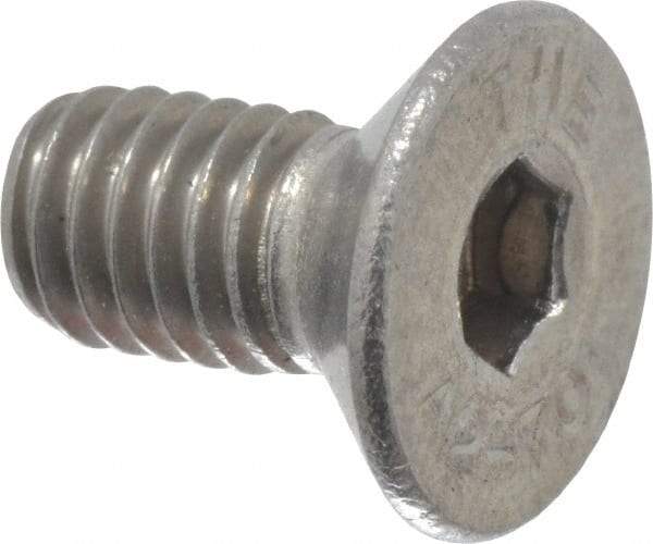 Value Collection - M6x1.00 Metric Coarse Hex Socket Drive, 90° Flat Screw - Grade 18-8 Stainless Steel, Fully Threaded, 12mm OAL - Eagle Tool & Supply