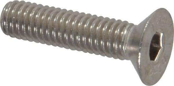 Value Collection - M6x1.00 Metric Coarse Hex Socket Drive, 90° Flat Screw - Grade 18-8 Stainless Steel, Partially Threaded, 25mm OAL - Eagle Tool & Supply