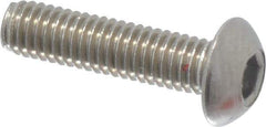 Value Collection - M3x0.50 Metric Coarse Hex Socket Drive, Button Screw - Grade 18-8 Stainless Steel, Fully Threaded, 12mm Length Under Head - Eagle Tool & Supply