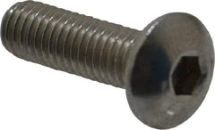 Value Collection - M5x0.80 Metric Coarse Hex Socket Drive, Button Screw - Grade 18-8 Stainless Steel, Fully Threaded, 16mm Length Under Head - Eagle Tool & Supply