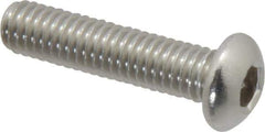 Value Collection - M6x1.00 Metric Coarse Hex Socket Drive, Button Screw - Grade 18-8 Stainless Steel, Partially Threaded, 25mm Length Under Head - Eagle Tool & Supply