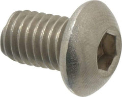 Value Collection - M8x1.25 Metric Coarse Hex Socket Drive, Button Screw - Grade 18-8 Stainless Steel, Fully Threaded, 12mm Length Under Head - Eagle Tool & Supply