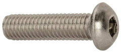 Value Collection - M8x1.25 Metric Coarse Hex Socket Drive, Button Screw - Grade 18-8 Stainless Steel, Partially Threaded, 30mm Length Under Head - Eagle Tool & Supply