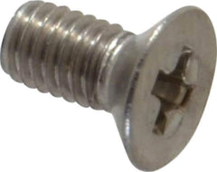 Value Collection - M3x0.50 Metric Coarse, 6mm OAL Phillips Drive Machine Screw - Flat Head, Grade 18-8 Stainless Steel, Uncoated, Without Washer - Eagle Tool & Supply