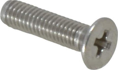 Value Collection - M3x0.50 Metric Coarse, 12mm OAL Phillips Drive Machine Screw - Flat Head, Grade 18-8 Stainless Steel, Uncoated, Without Washer - Eagle Tool & Supply