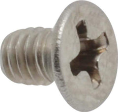 Value Collection - M4x0.70 Metric Coarse, 6mm OAL Phillips Drive Machine Screw - Flat Head, Grade 18-8 Stainless Steel, Uncoated, Without Washer - Eagle Tool & Supply