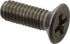 Value Collection - M4x0.70 Metric Coarse, 12mm OAL Phillips Drive Machine Screw - Flat Head, Grade 18-8 Stainless Steel, Uncoated, Without Washer - Eagle Tool & Supply