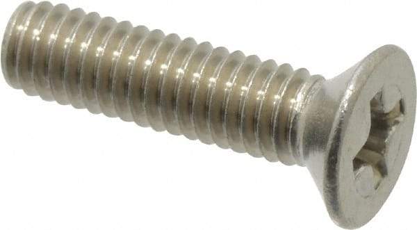 Value Collection - M4x0.70 Metric Coarse, 16mm OAL Phillips Drive Machine Screw - Flat Head, Grade 18-8 Stainless Steel, Uncoated, Without Washer - Eagle Tool & Supply