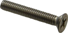 Value Collection - M4x0.70 Metric Coarse, 25mm OAL Phillips Drive Machine Screw - Flat Head, Grade 18-8 Stainless Steel, Uncoated, Without Washer - Eagle Tool & Supply