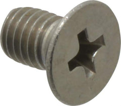 Value Collection - M5x0.80 Metric Coarse, 8mm OAL Phillips Drive Machine Screw - Flat Head, Grade 18-8 Stainless Steel, Uncoated, Without Washer - Eagle Tool & Supply
