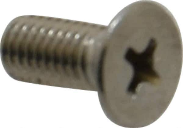 Value Collection - M5x0.80 Metric Coarse, 12mm OAL Phillips Drive Machine Screw - Flat Head, Grade 18-8 Stainless Steel, Uncoated, Without Washer - Eagle Tool & Supply