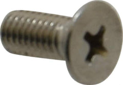 Value Collection - M5x0.80 Metric Coarse, 12mm OAL Phillips Drive Machine Screw - Flat Head, Grade 18-8 Stainless Steel, Uncoated, Without Washer - Eagle Tool & Supply