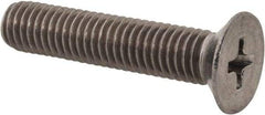 Value Collection - M5x0.80 Metric Coarse, 25mm OAL Phillips Drive Machine Screw - Flat Head, Grade 18-8 Stainless Steel, Uncoated, Without Washer - Eagle Tool & Supply