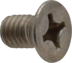 Value Collection - M6x1.00 Metric Coarse, 10mm OAL Phillips Drive Machine Screw - Flat Head, Grade 18-8 Stainless Steel, Uncoated, Without Washer - Eagle Tool & Supply