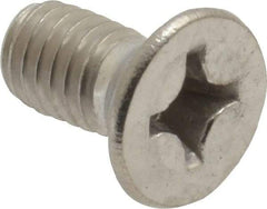 Value Collection - M6x1.00 Metric Coarse, 12mm OAL Phillips Drive Machine Screw - Flat Head, Grade 18-8 Stainless Steel, Uncoated, Without Washer - Eagle Tool & Supply