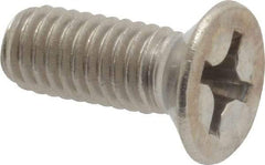Value Collection - M6x1.00 Metric Coarse, 16mm OAL Phillips Drive Machine Screw - Flat Head, Grade 18-8 Stainless Steel, Uncoated, Without Washer - Eagle Tool & Supply