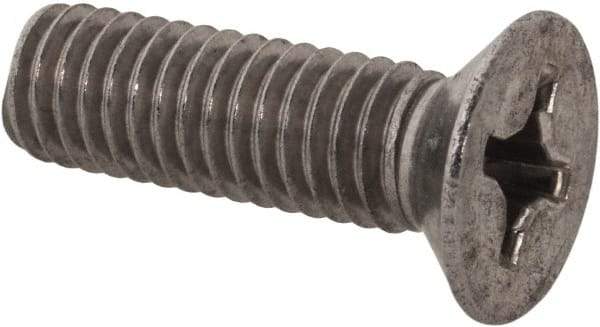 Value Collection - M6x1.00 Metric Coarse, 20mm OAL Phillips Drive Machine Screw - Flat Head, Grade 18-8 Stainless Steel, Uncoated, Without Washer - Eagle Tool & Supply