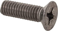 Value Collection - M6x1.00 Metric Coarse, 20mm OAL Phillips Drive Machine Screw - Flat Head, Grade 18-8 Stainless Steel, Uncoated, Without Washer - Eagle Tool & Supply