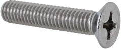 Value Collection - M6x1.00 Metric Coarse, 30mm OAL Phillips Drive Machine Screw - Flat Head, Grade 18-8 Stainless Steel, Uncoated, Without Washer - Eagle Tool & Supply