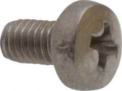 Value Collection - M3x0.50 Metric Coarse, 5mm Length Under Head Phillips Drive Machine Screw - Pan Head, Grade 18-8 Stainless Steel, Uncoated, Without Washer - Eagle Tool & Supply