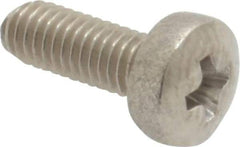 Value Collection - M3x0.50 Metric Coarse, 8mm Length Under Head Phillips Drive Machine Screw - Pan Head, Grade 18-8 Stainless Steel, Uncoated, Without Washer - Eagle Tool & Supply