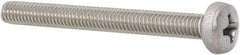 Value Collection - M4x0.70 Metric Coarse, 40mm Length Under Head Phillips Drive Machine Screw - Pan Head, Grade 18-8 Stainless Steel, Uncoated, Without Washer - Eagle Tool & Supply