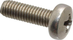 Value Collection - M5x0.80 Metric Coarse, 16mm Length Under Head Phillips Drive Machine Screw - Pan Head, Grade 18-8 Stainless Steel, Uncoated, Without Washer - Eagle Tool & Supply