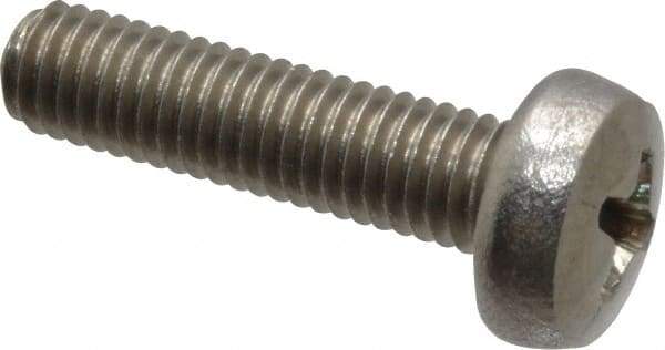 Value Collection - M5x0.80 Metric Coarse, 20mm Length Under Head Phillips Drive Machine Screw - Pan Head, Grade 18-8 Stainless Steel, Uncoated, Without Washer - Eagle Tool & Supply