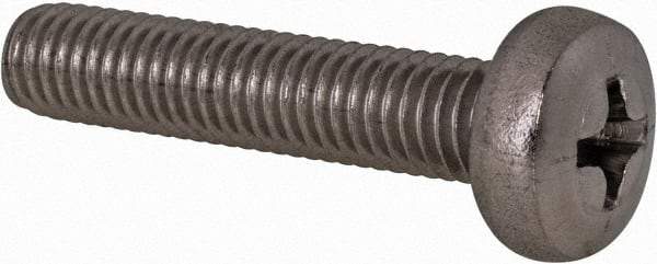 Value Collection - M5x0.80 Metric Coarse, 25mm Length Under Head Phillips Drive Machine Screw - Pan Head, Grade 18-8 Stainless Steel, Uncoated, Without Washer - Eagle Tool & Supply