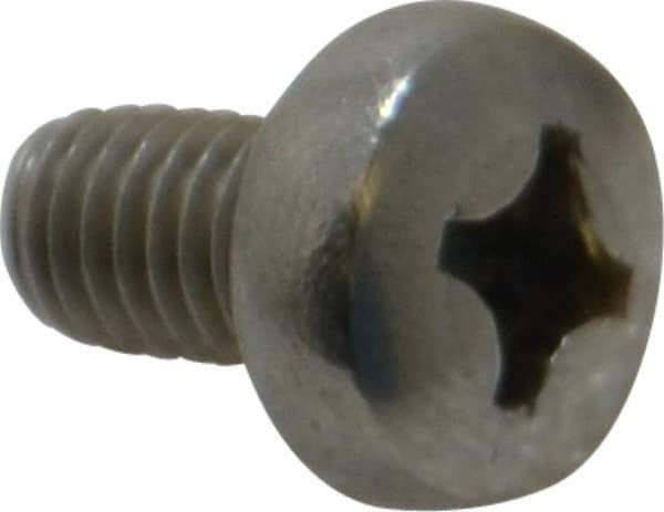 Value Collection - M6x1.00 Metric Coarse, 10mm Length Under Head Phillips Drive Machine Screw - Pan Head, Grade 18-8 Stainless Steel, Uncoated, Without Washer - Eagle Tool & Supply