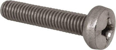 Value Collection - M6x1.00 Metric Coarse, 30mm Length Under Head Phillips Drive Machine Screw - Pan Head, Grade 18-8 Stainless Steel, Uncoated, Without Washer - Eagle Tool & Supply