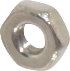 Value Collection - M2.5x0.45 Stainless Steel Right Hand Hex Nut - 4mm Across Flats, 1.6mm High, Uncoated - Eagle Tool & Supply