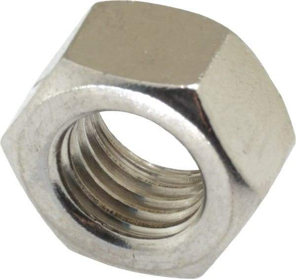 Value Collection - M16x2.00 Stainless Steel Right Hand Hex Nut - 24mm Across Flats, 13mm High, Uncoated - Eagle Tool & Supply