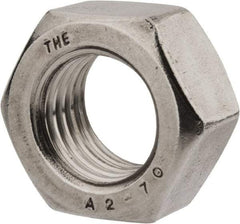 Value Collection - M24x3.00 Stainless Steel Right Hand Hex Nut - 36mm Across Flats, 19mm High, Uncoated - Eagle Tool & Supply