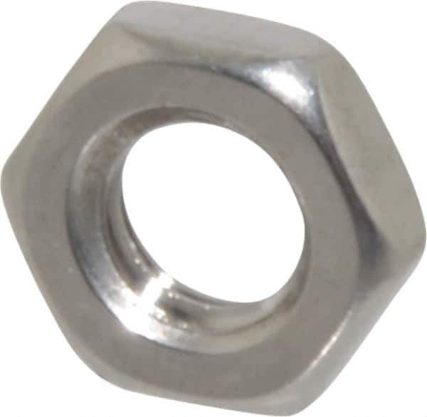 Value Collection - M6x1.00 Metric Coarse Stainless Steel Right Hand Hex Jam Nut - 10mm Across Flats, 3.2mm High, Uncoated - Eagle Tool & Supply