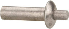 Made in USA - Universal Head Aluminum Alloy Drive Blind Rivet - Aluminum Alloy Mandrel, 0.453" to 1/2" Grip, 3/8" Head Diam, 0.191" to 0.219" Hole Diam, 0.656" Length Under Head, 3/16" Body Diam - Eagle Tool & Supply