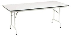 ALERA - 72" Long x 30" Wide x 29" High Stationary Rectangular Folding Table - Light Gray, High Pressure Laminate - Eagle Tool & Supply