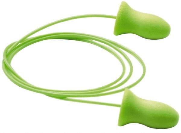 Moldex - Disposable, Corded, 33 dB, Contoured Earplugs - Green - Eagle Tool & Supply