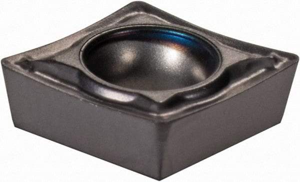 Iscar - CPGT2-1 SM Grade IC907 Carbide Turning Insert - TiN/TiAlN Finish, 80° Diamond, 1/4" Inscr Circle, 3/32" Thick, 1/64" Corner Radius - Eagle Tool & Supply