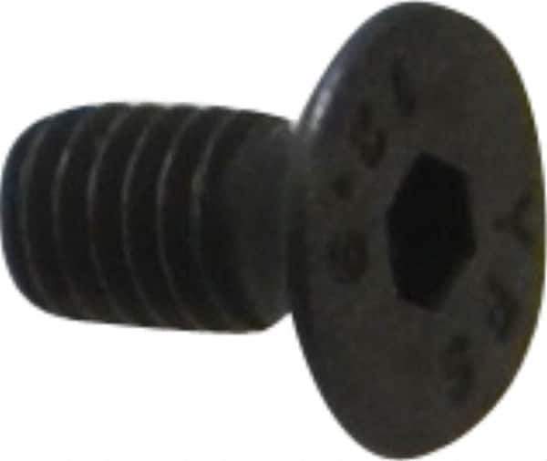 Value Collection - M4x0.70 Metric Coarse Hex Socket Drive, 90° Flat Screw - Grade 12.9 Alloy Steel, Black Oxide Finish, Fully Threaded, 8mm OAL - Eagle Tool & Supply