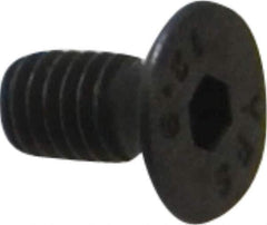Value Collection - M4x0.70 Metric Coarse Hex Socket Drive, 90° Flat Screw - Grade 12.9 Alloy Steel, Black Oxide Finish, Fully Threaded, 8mm OAL - Eagle Tool & Supply